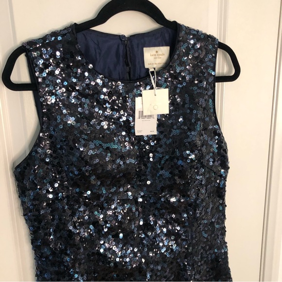 Kate Spade NWT New Women’s Sequin Fit and Flare Statement Bow Dress 12 msrp $898 - Picture 6 of 15